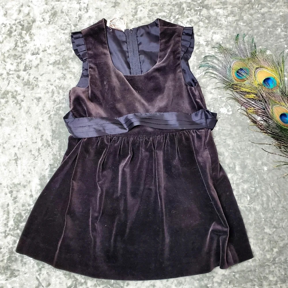 Christian Dior Dark Brown Velvet Vintage Dress‎